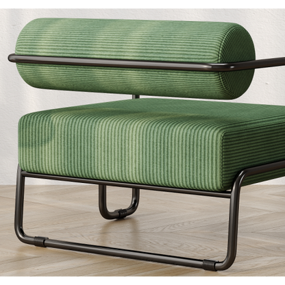27inch L Living Room Iron Sofa Chair, Lazy Individual Chair, Balcony Leisure Chair,Modern, Small Space - view 2