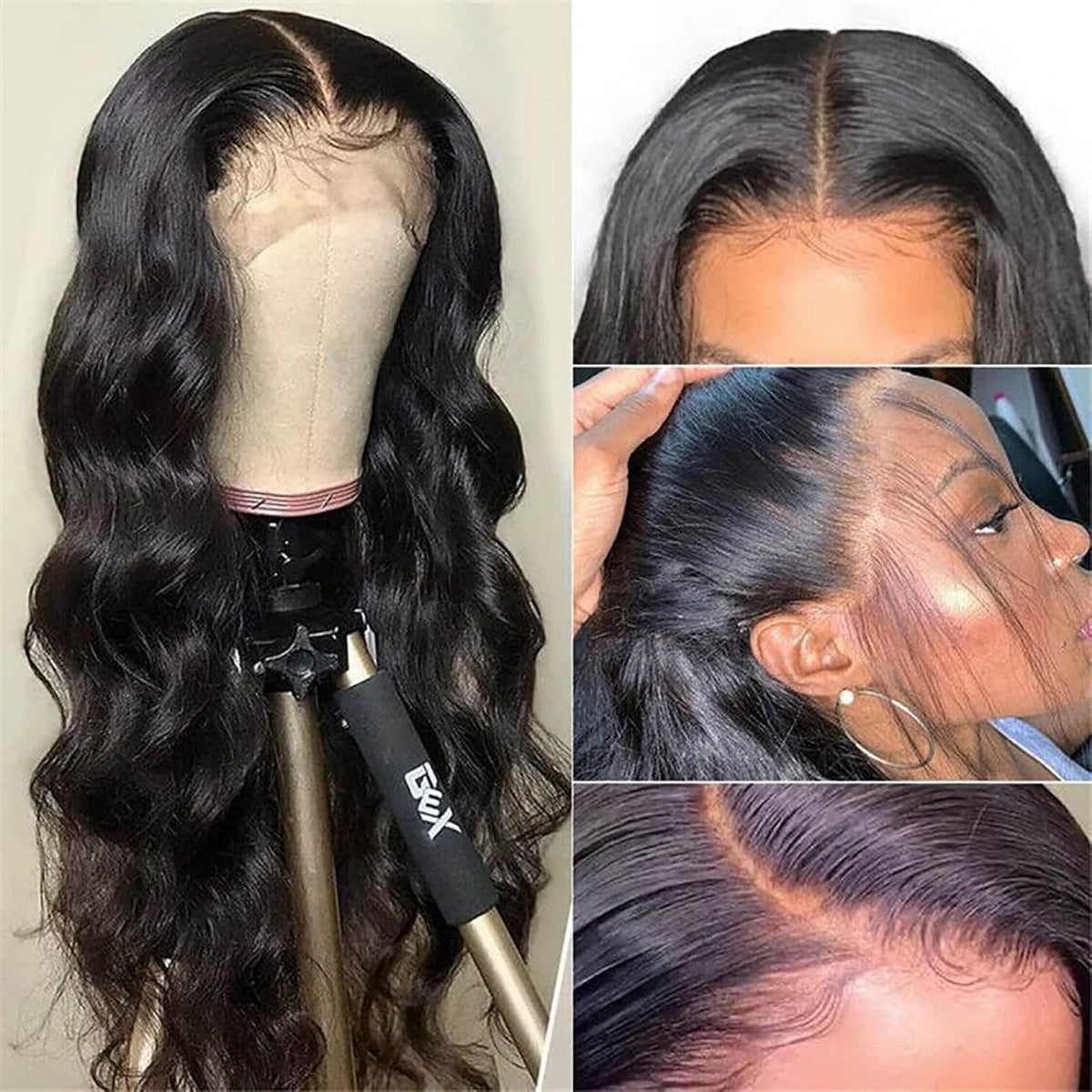 4x4 Lace Human Hair Wig Body Wave Natural Color Density - view 5