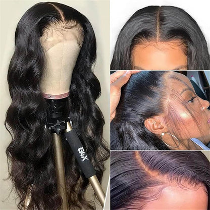 4x4 Lace Human Hair Wig Body Wave Natural Color Density - view 5