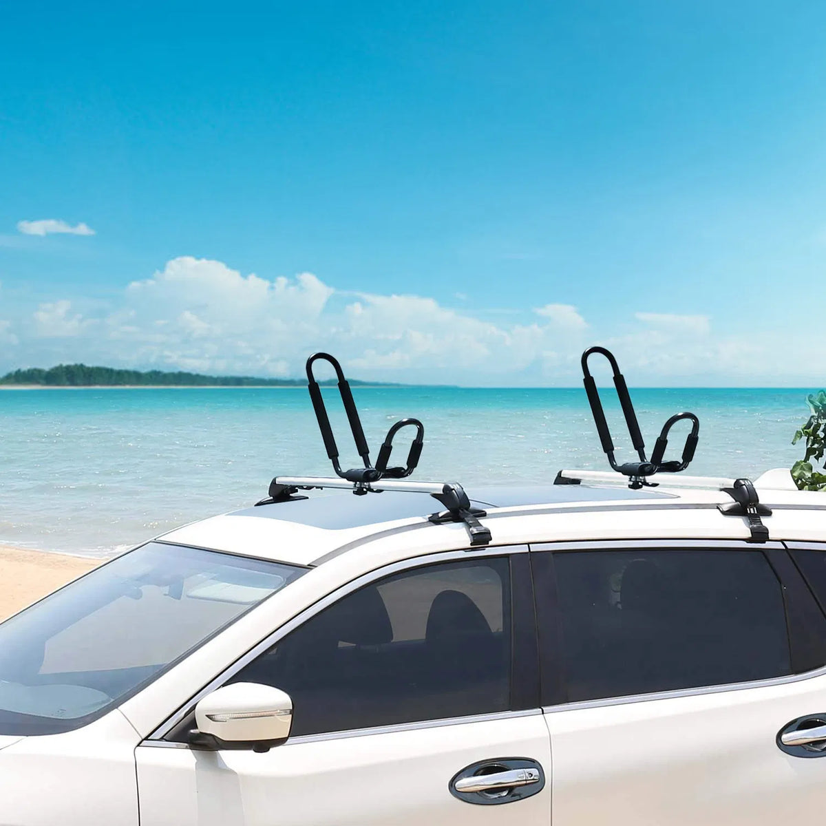 Universal Kayak Roof Rack J Bar, 1 Pairs-Bar Rack HD Kayak Carrier Canoe Boat Surf Ski Roof Top Mount Car SUV Crossbar - view 3