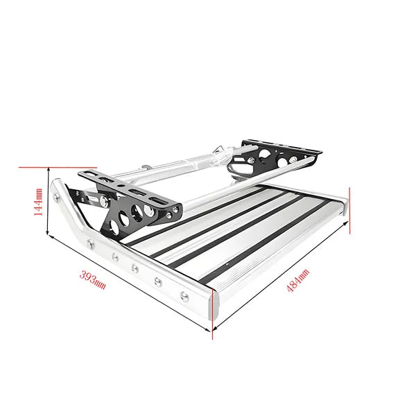 Manual Single Layer RV Step - Anti-slip Pedals With Enhanced Aluminum Alloy, Anodized, Strong Spring Elasticity - view 2