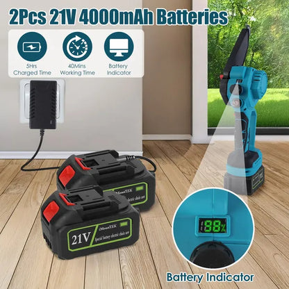 2-IN-1 Cordless Pole Saw And Mini Chainsaw With Extension Pole 21V Battery 6' Electric Brushless Pole Chainsaw - view 9