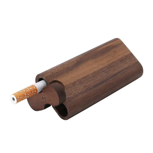 Wooden Dugout Pipe Self Cleaning Metal Bat Poker Smoking Pipe One Hitter Kit US - view 2