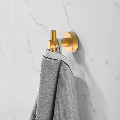 Bathroom Hardware Set; Thicken Space Aluminum 6 PCS Towel bar Set- Brushed Gold 24 Inches Wall Mounted - view 3
