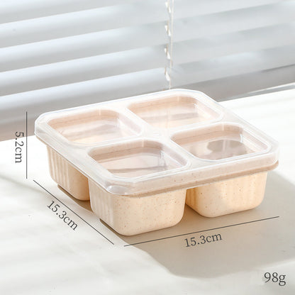 1PC Snack Containers, Divided Bento Lunch Snack Box With Transparent Lids - view 2