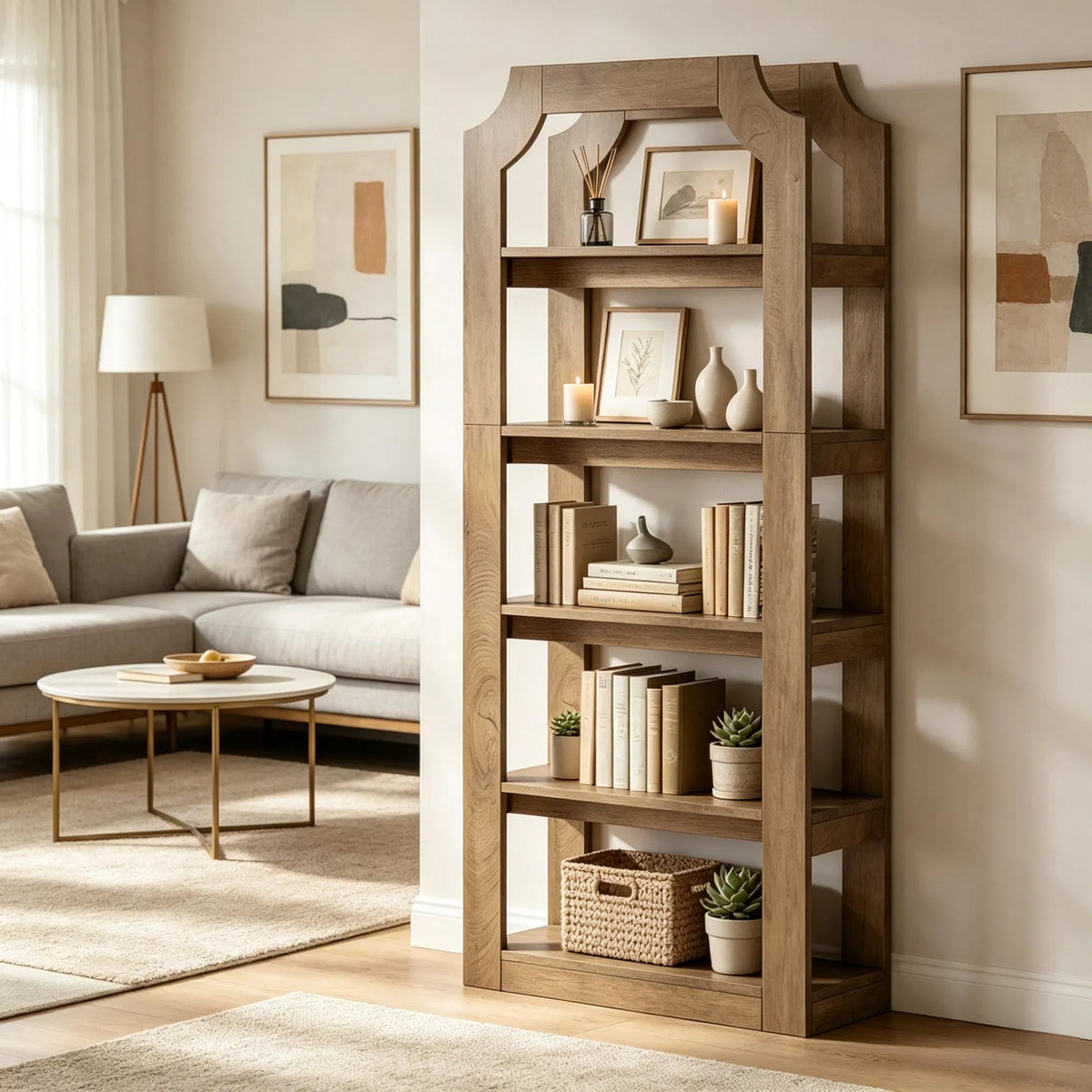 Farmhouse Style Bookshelf for Bedroom - view 4