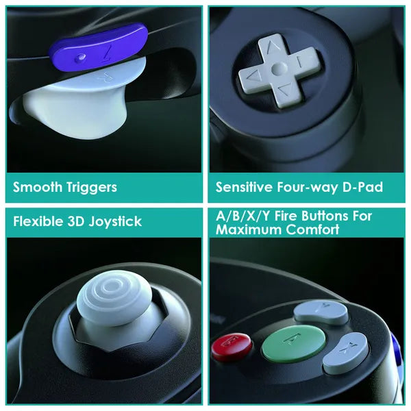 Shock Wired Game Controller Gamepad Compatible With Nintendo Wii Gamecube - view 4