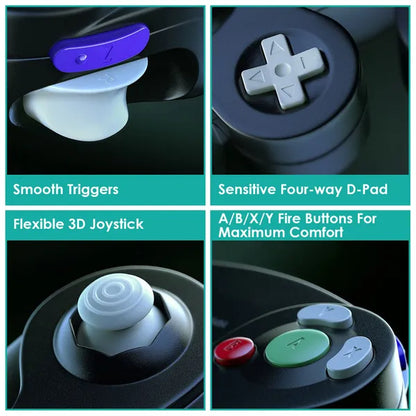 Shock Wired Game Controller Gamepad Compatible With Nintendo Wii Gamecube - view 4