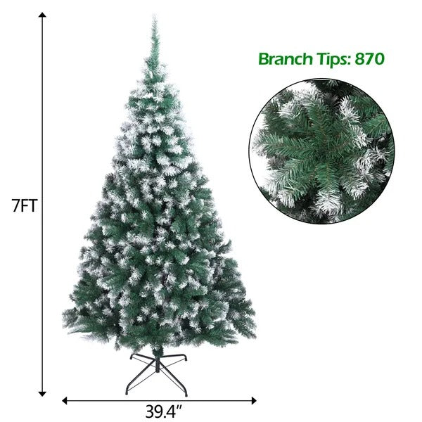 7FT Spray White PVC Christmas Tree 870 Branches YJ - view 4