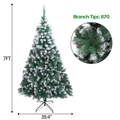 7FT Spray White PVC Christmas Tree 870 Branches YJ - view 4