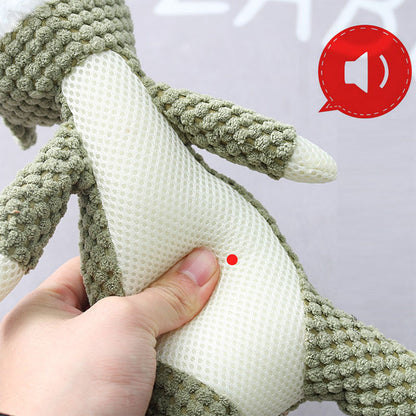 Plush Cartoon Puppy Dog Toy Pet Dog Chew Squeak Toys For Small Dogs Teeth Grinding Pet Products Dog Accessories - view 3