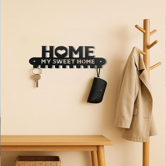 2-in-1 Halloween Christmas Wall Key Holder With Sturdy Iron Hooks Entryway Organizer Holiday Home Decor - view 2