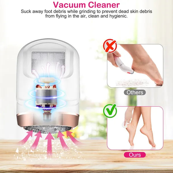 17Pcs Electric Foot Callus Remover With Vacuum Foot Grinder Rechargeable Foot File Dead Skin Pedicure Machine - view 2