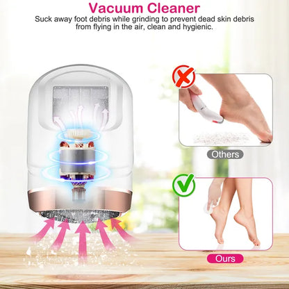 17Pcs Electric Foot Callus Remover With Vacuum Foot Grinder Rechargeable Foot File Dead Skin Pedicure Machine - view 2