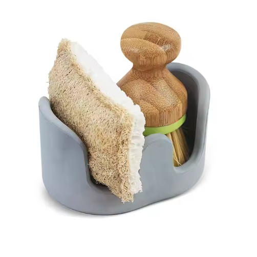 Diatom Mud Sponge Rack Kitchen & Bathroom Sink Caddy For Sponges Scrubbers - view 5