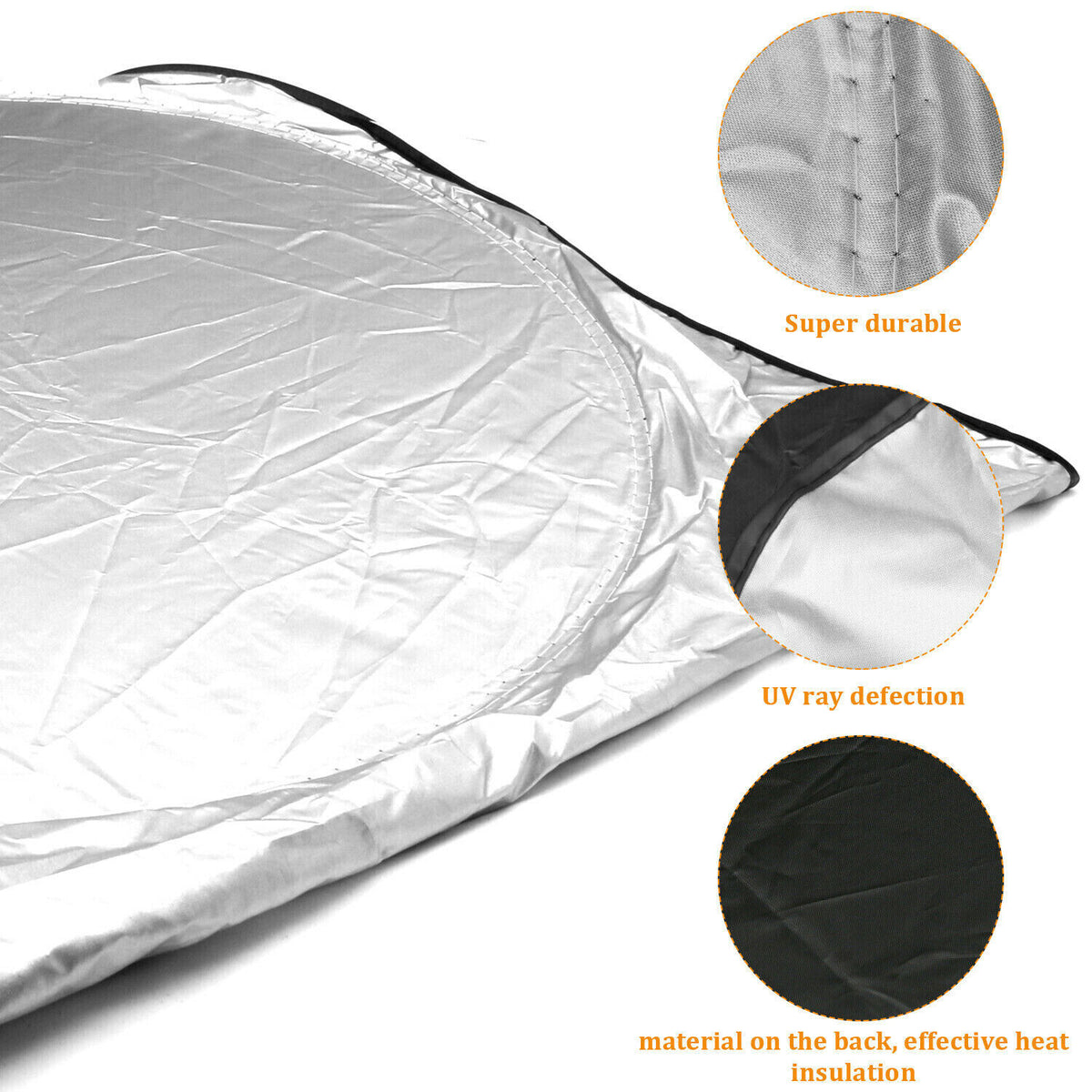 Foldable Car Windshield Visor Sun Protector Cover Front Rear Sun Block Window Sun Shade Auto Sunshade With Suction Cup - view 3
