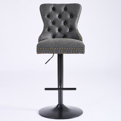Aged And Retro PU Swivel Barstools Adjusatble Seat Height From 26-33 Inch - view 8