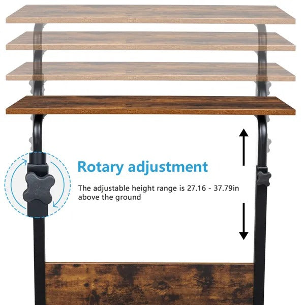 Rolling Height Adjustable P2 15MM Chipboard & Steel Side Table With Baffle - view 5