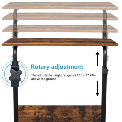 Rolling Height Adjustable P2 15MM Chipboard & Steel Side Table With Baffle - view 5