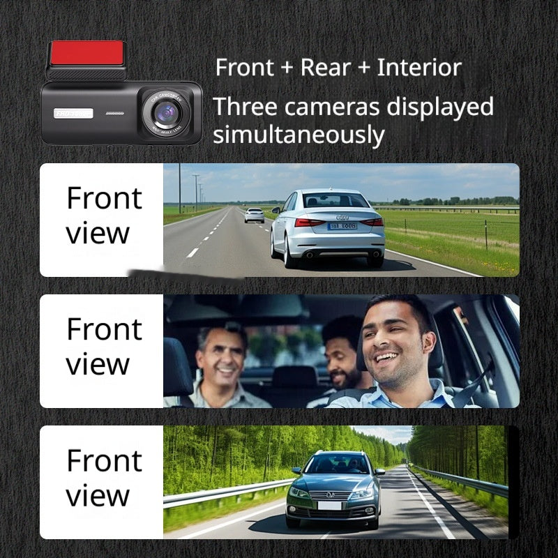 Compact HD Triple-lens Dash Cam - view 3