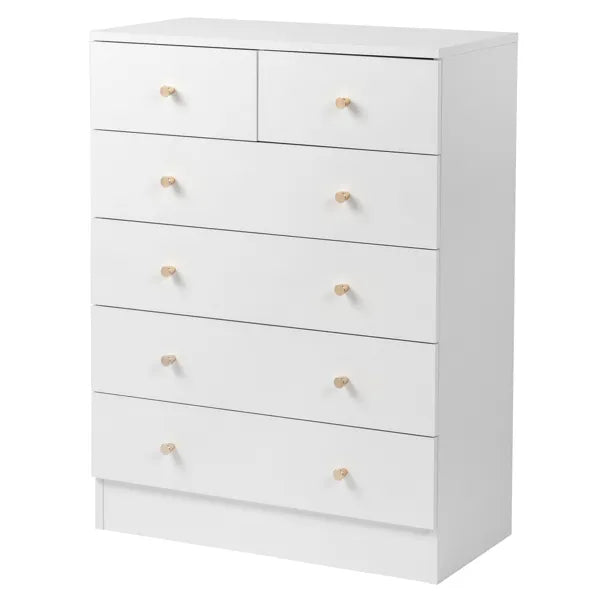 Modern Simple 6-Drawer Dresser White - view 6