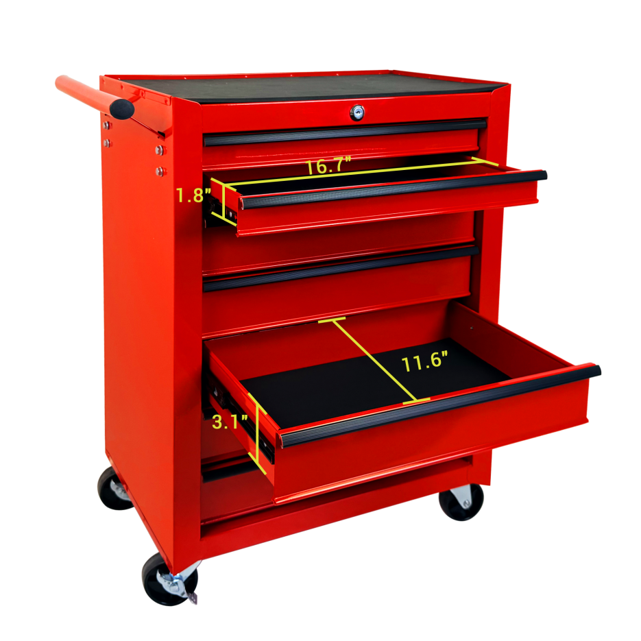 Rolling Metal Tool Chest With 7 Drawers, 20inch 7-Drawer Tool Chest Cabinet With Ball Bearing Drawer Slides - view 6