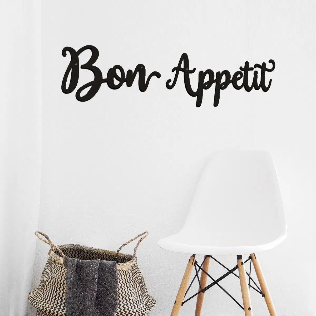 2pc Bon Appetit Wall Décor Bon Appetit Metal Wall Sign Farmhouse Kitchen Wall Art Living Room Bedroom Study Porch Decor - view 8