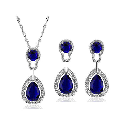 Necklace Earrings Zircon Set - view 4