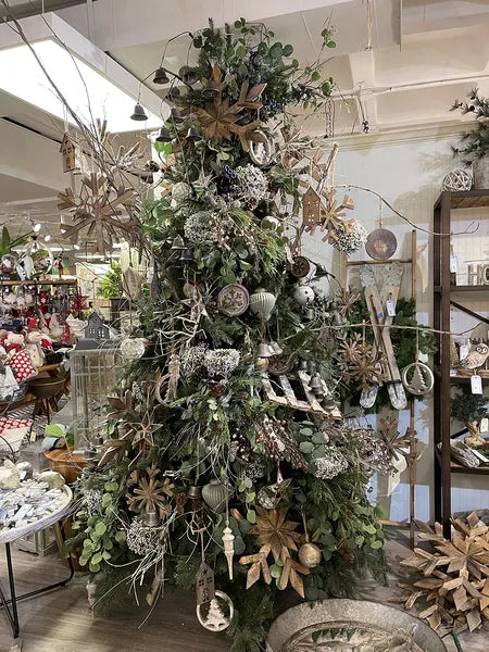 17.7inch X 17.7inch Large Fir Wood Snowflake Ornaments, Hanging Home Decor Accents For Christmas Tree, Wall Art - view 6