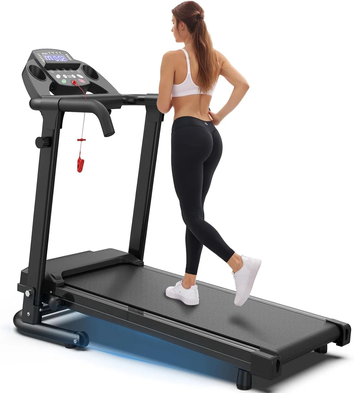 Foldable Treadmills for Home, Portable Treadmill with Handles, 2.5HP Treadmills 300 lb Capacity, APP Control