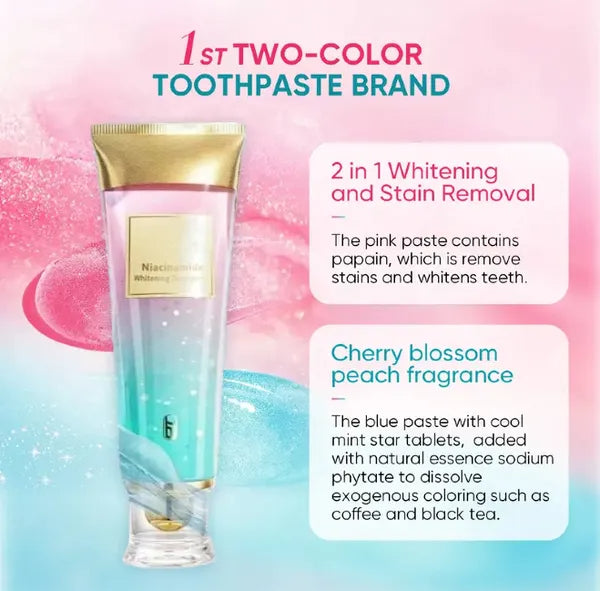 Niacinamide Whitening Toothpaste Fluorine-Free Formula For Bright Teeth & Breath Daily Oral Care Cleansing Toothpaste - view 3