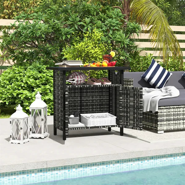 Rattan Storage Cabinet/Storage Cabinets/Lockers - view 3