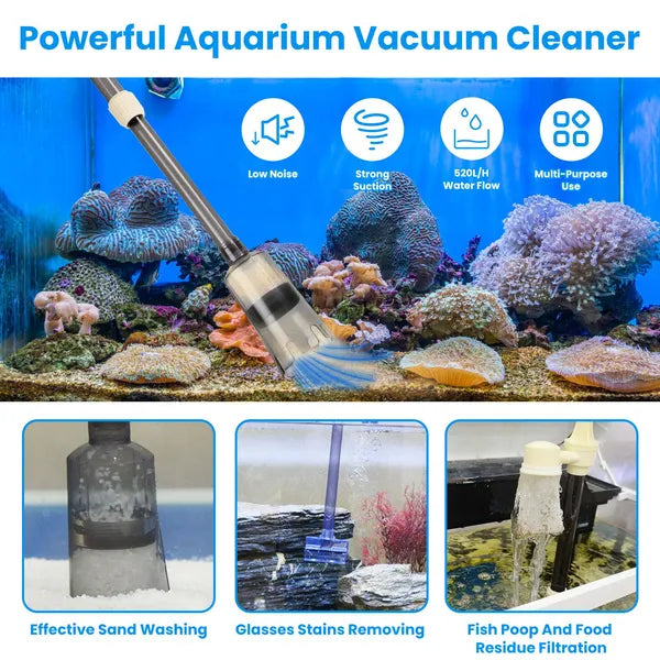 Multifunctional Electric Aquarium Gravel Cleaner Kit Length Adjustable Automatic Fish Tank Vacuum Cleaner - view 5