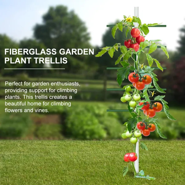 6ft*2ft 2PC White Round Tube Climbing Trellis, Stylish, Simple, Durable - view 3