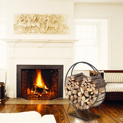 Black Sand Pattern Single Layer 4 Feet Long 24 Inches High With Arrow Style Indoor And outdoor iron fireplace firewood - view 6