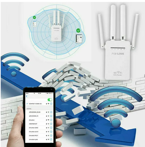 1200Mbps WiFi Range Extender Repeater Wireless Amplifier Router Signal Booster - view 3