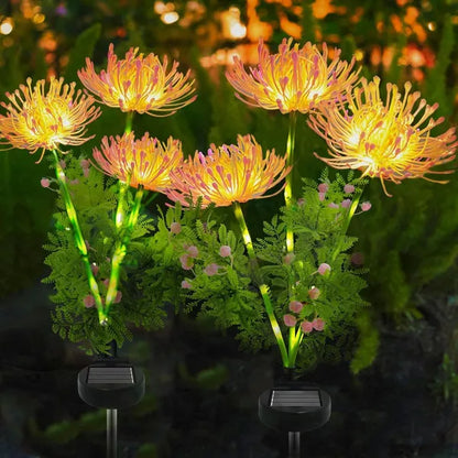 4 Pack Solar Garden Lights Outdoor, Solar Flower Lights For Yard With Lighting Modes, Glowing Flowers & Stems