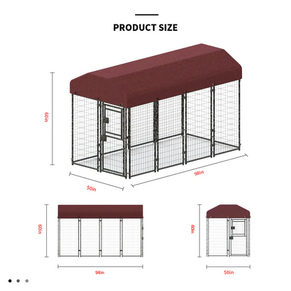 12 Pieces Square Tube Wire Running Cage Black Running Cage Single Door - view 9