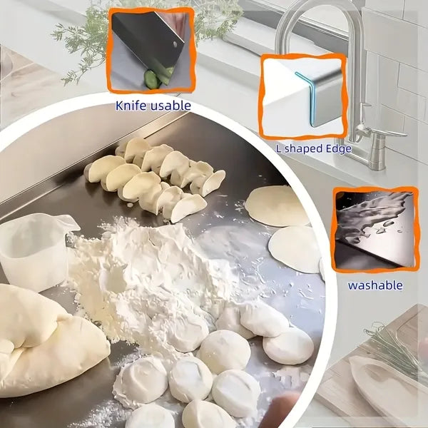 XXL 304 Stainless Steel Cutting Board Anti-Slip & Mildew-Proof No More Moldy Wooden Boards - Heavy-Duty & Food-Safe - view 3