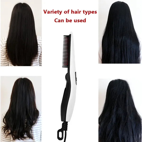 Fast Heated Electric Straight Hair Comb Beard Straightner Brush Styler Men Women - view 4