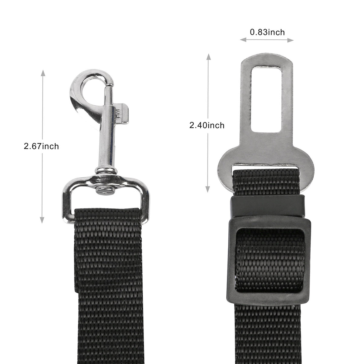 2Pcs Pet Dog Seat Belt Leash Adjustable Pet Dog Cat Safety Leads Harness Car Vehicle Nylon Fabric Seatbelt Strap - view 2