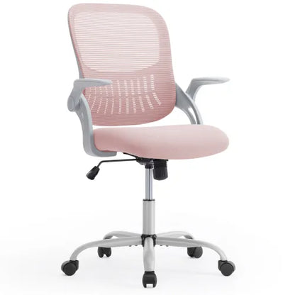 Office Mid Back Ergonomic Mesh Computer Desk Larger Seat Executive Height Adjustable Swivel Task Chair With Lumbar - view 6