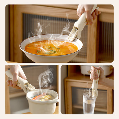 Anti-scalding Silicone Non-slip Take Bowl Clip Hot Plate Gripper, Stainless Steel Pot Clip Pan Gripper - view 4