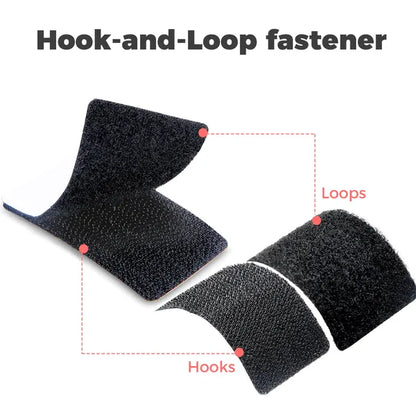 Carpet Anti-slip Sticker,40X60mm - 10 Pieces, Square Velcro Sticker, Black - view 2