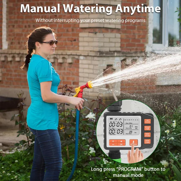 Sprinkler Timer With 3 Watering Programs Manual Mode Automatic Watering System Waterproof Irrigation Timer House Faucet - view 4
