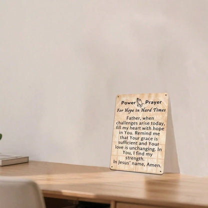 Bohemian Christian Prayer Poster, Wall Art, Beige & Brown Religious Sign, Sign, 2D Flat Decor 8x12 Inch IkTok, IkTok - view 2