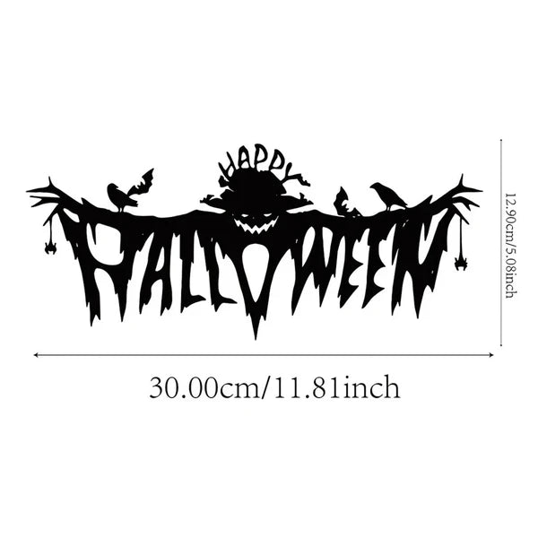 Gothic Halloween Metal Wall Art Decor For Living Room Bedroom Spooky Indoor Gothic Accents Horror Theme Party - view 4