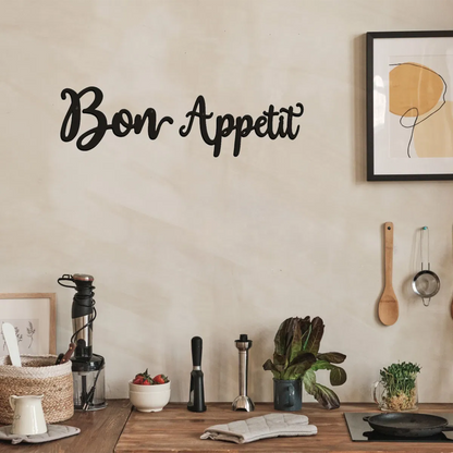 2pc Bon Appetit Wall Décor Bon Appetit Metal Wall Sign Farmhouse Kitchen Wall Art Living Room Bedroom Study Porch Decor - view 7