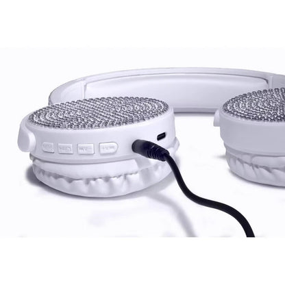 Bling Wireless / Wired Bluetooth Headphones: Adjustable Over-Ear Design - view 3