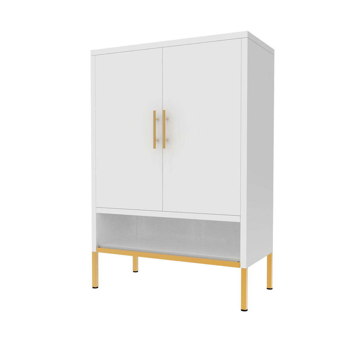 40inch Tall 2-Doors Shoes Cabinet, Metal 7-Tier Hidden Shoe Organizer - view 10